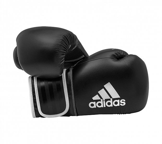 Фото перчатки боксерские hybrid 80 черно-белые adih80