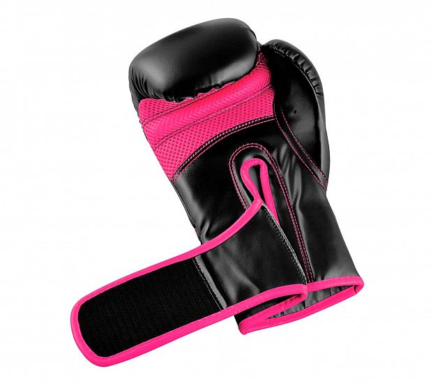 Фото перчатки боксерские hybrid 80 черно-розовые adih80