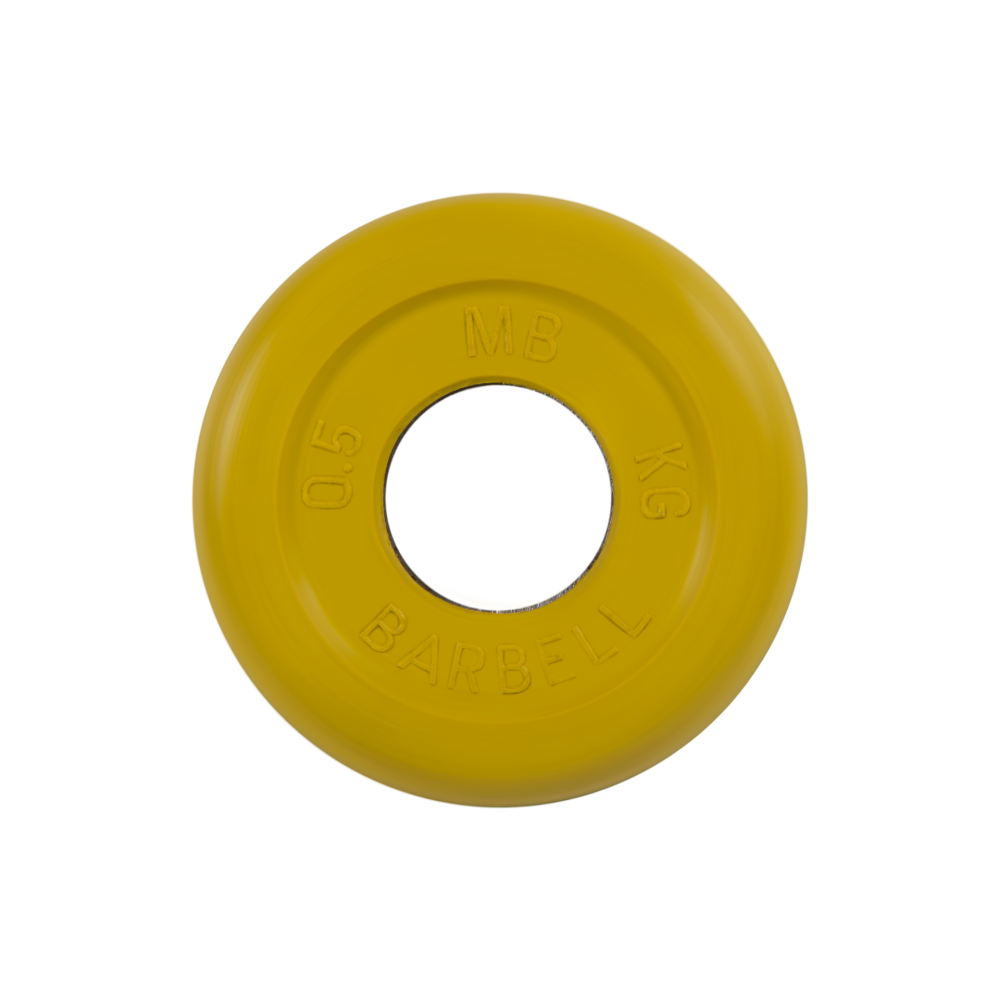 Фото диск обрезиненный "стандарт", жёлтый, 0,5 кг