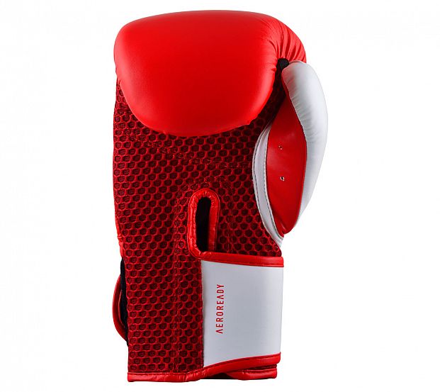 Фото перчатки боксерские hybrid 150 красно-белые adih150tg