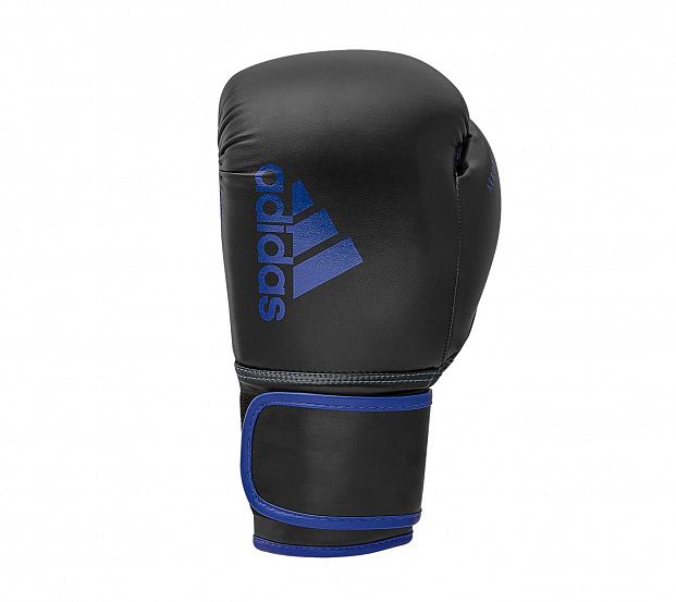 Фото перчатки боксерские hybrid 80 черно-синие adih80