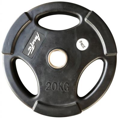 Олимпийский обрезиненный диск Aerofit 20 кг, черный матовый