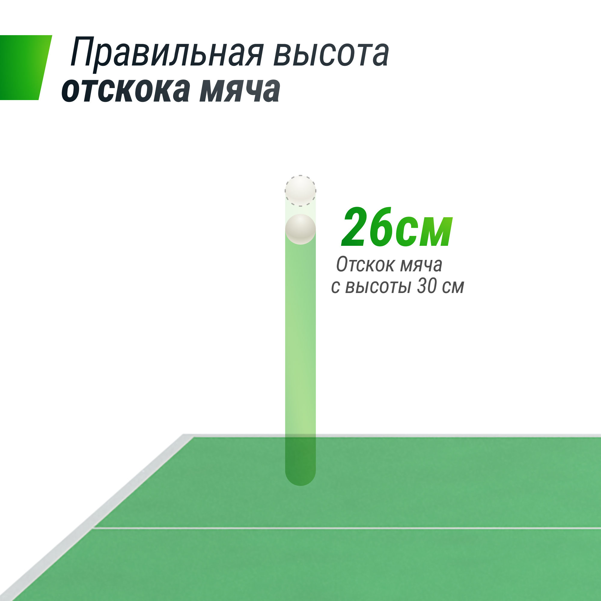 Фото профессиональный теннисный стол unix line 25 mm mdf (green)