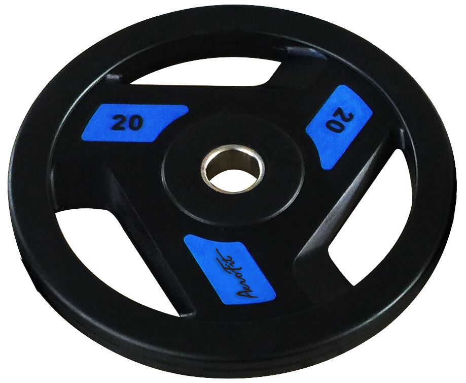 Фото олимпийский обрезиненный диск aerofit 20 кг, черно-синий