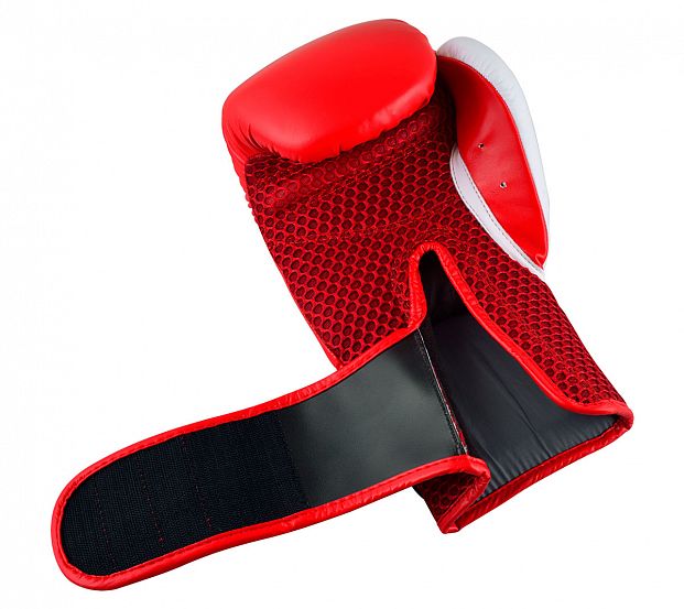 Фото перчатки боксерские hybrid 150 красно-белые adih150tg