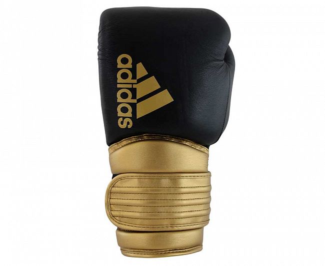 Фото перчатки боксерские hybrid 300 черно-золотые adih300