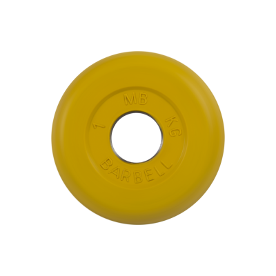 Фото диск обрезиненный "стандарт", жёлтый, 1 кг