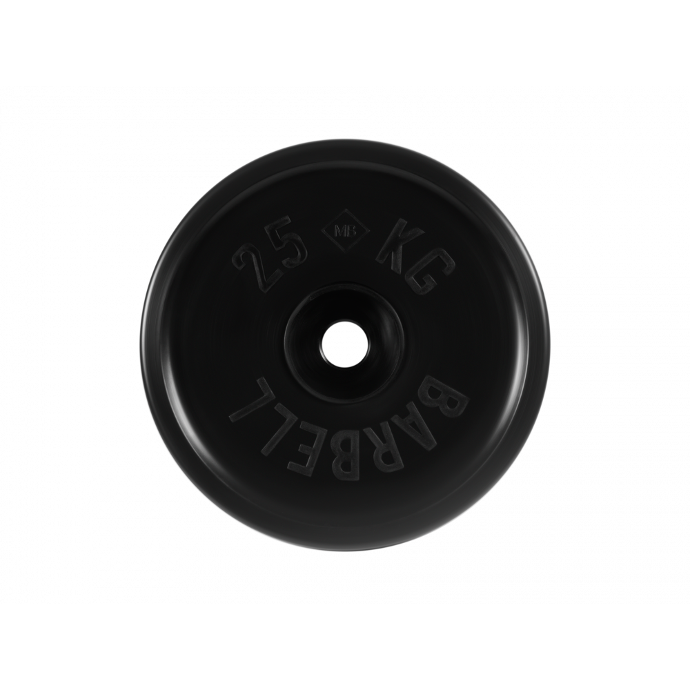 Фото диск обрезиненный "евро-классик", чёрный, 51 мм, 25 кг mb-pltbe-25