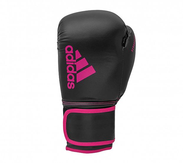 Фото перчатки боксерские hybrid 80 черно-розовые adih80