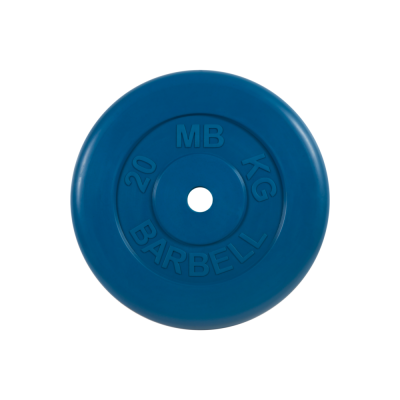 Фото диск обрезиненный "стандарт", синий, 20 кг