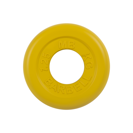 Фото диск обрезиненный "стандарт", жёлтый, 1,25 кг mb-pltc51-1.25
