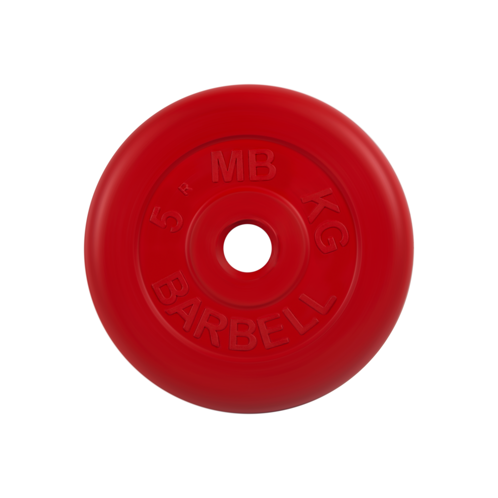 Фото диск обрезиненный "стандарт", красный, 5 кг mb-pltc31-5