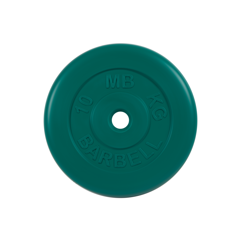 Фото диск обрезиненный "стандарт", зелёный, 10 кг mb-pltc31-10