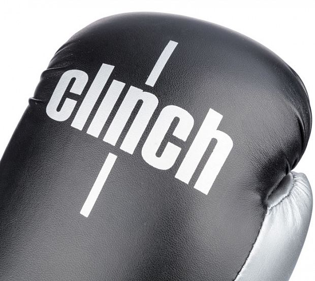 Фото перчатки боксерские clinch aero черно-серебристые c135