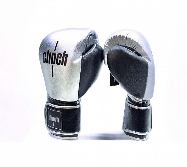 Фото перчатки боксерские clinch punch 2.0 серебристо-черные c141