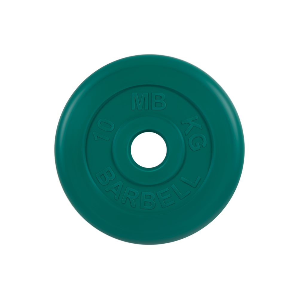 Фото диск обрезиненный "стандарт", зелёный, 10 кг mb-pltc51-10