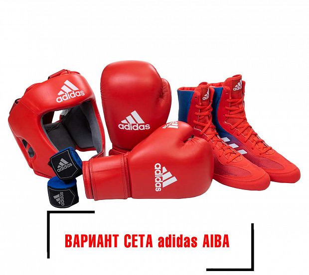 Фото перчатки боксерские aiba красные aibag1