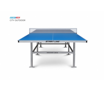 Фото стол теннисный city всепогодный с сеткой синий