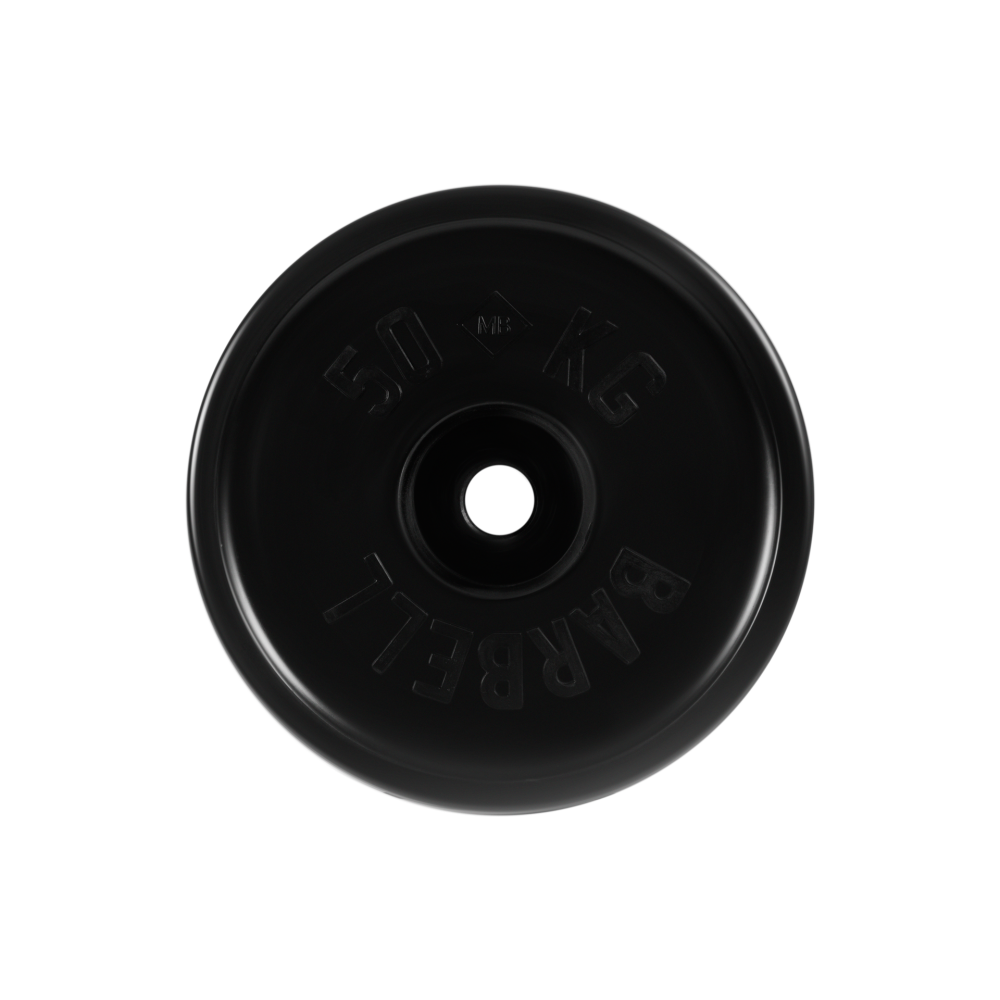 Фото диск обрезиненный "евро-классик", чёрный, 50 кг mb-pltbe-50