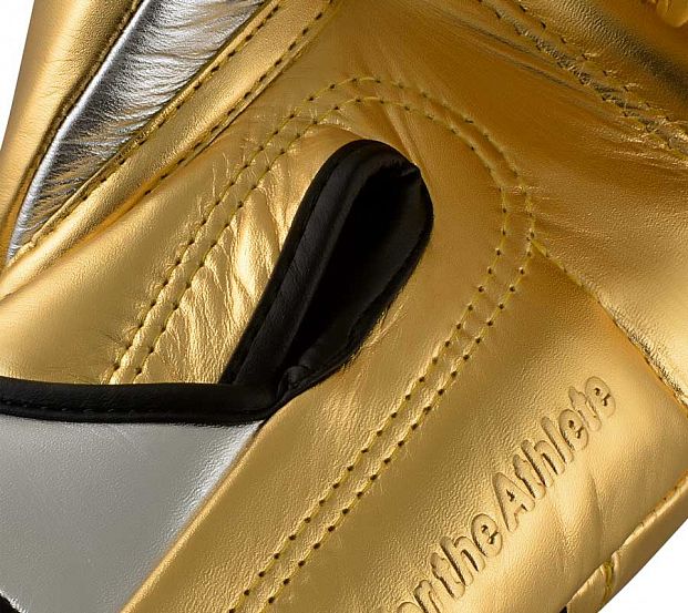 Фото перчатки боксерские adispeed metallic золото-серебристо-черные adisbg501prom