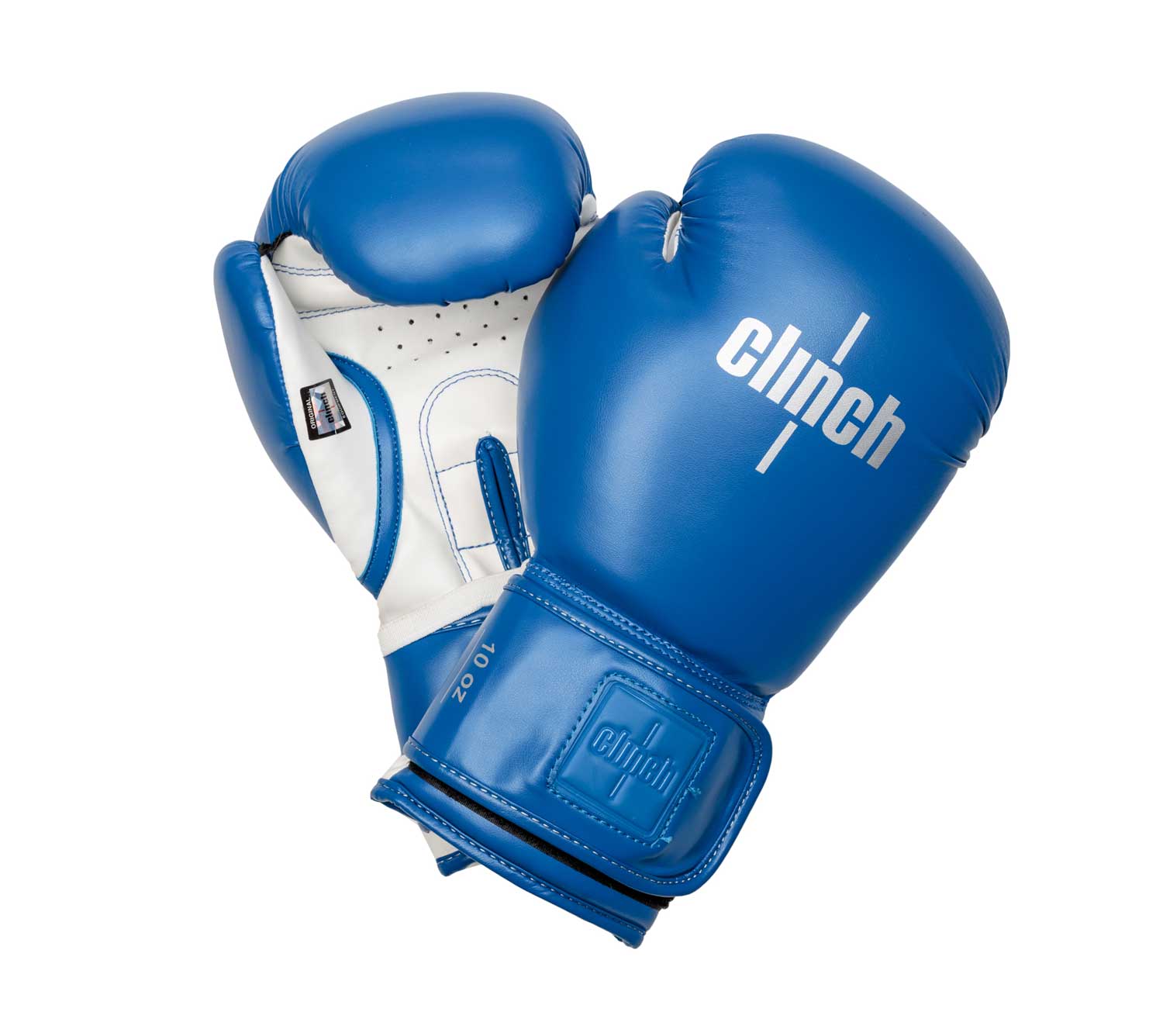 Фото перчатки боксерские clinch fight 2.0 сине-белые c137