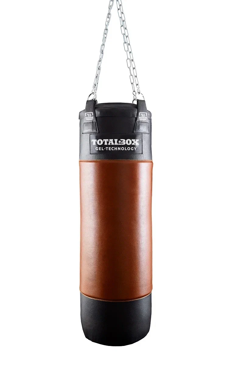 Фото мешок кожаный боксерский gel technology totalbox 35х135см, вес 55 кг