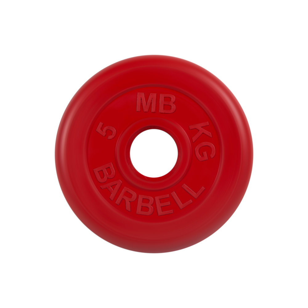 Фото диск обрезиненный "стандарт", красный, 5 кг mb-pltc51-5