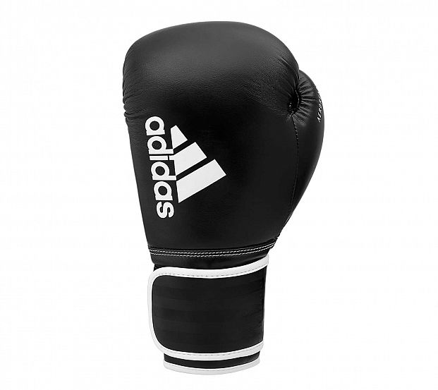 Фото перчатки боксерские hybrid 80 черно-белые adih80